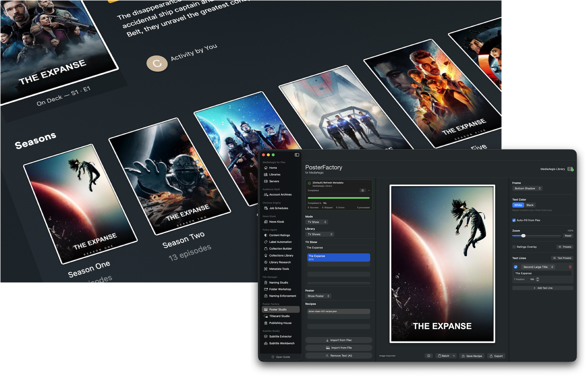 Poster Factory creating custom TV show posters